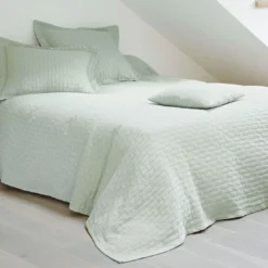 BecquetHousse coussin, oreiller tissé en polyester jacquard floqué CL.LADRI vert