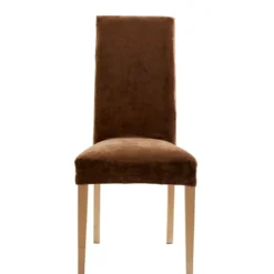 BecquetHousse de chaise bi-extensible microfibre chocolat - SUSIE