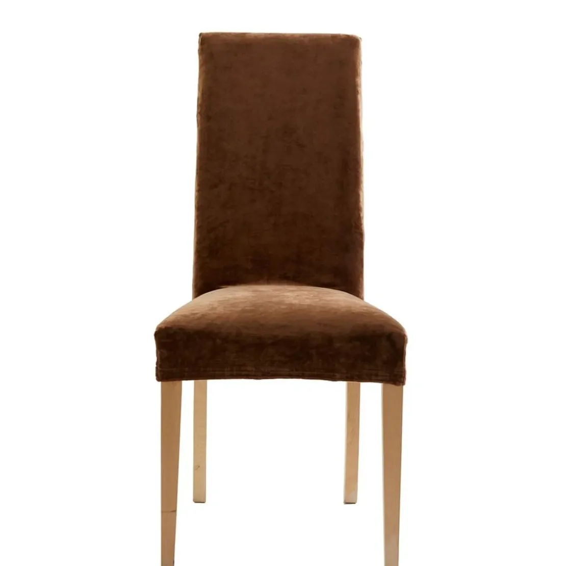 BecquetHousse de chaise bi-extensible microfibre chocolat - SUSIE