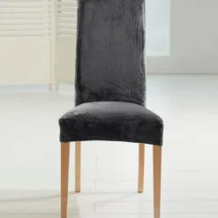 BecquetHousse de chaise bi-extensible microfibre gris - SUSIE