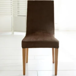 BecquetHousse de chaise Extensible AME. POLAR Marron chocolat