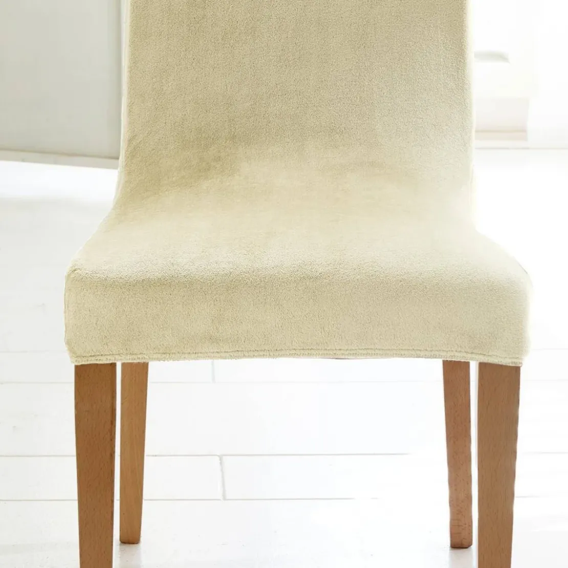 BecquetHousse de chaise Extensible AME. POLARBlanc écru