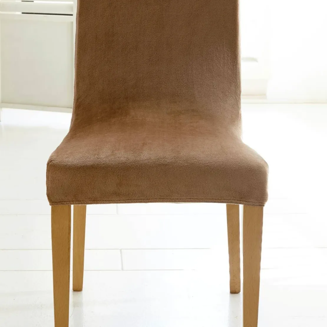 BecquetHousse de chaise Extensible AME. POLAR Beige