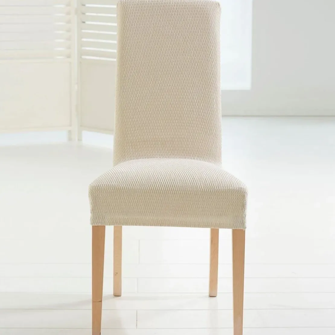 BecquetHousse de chaise extensible TUNEZ - Naturel