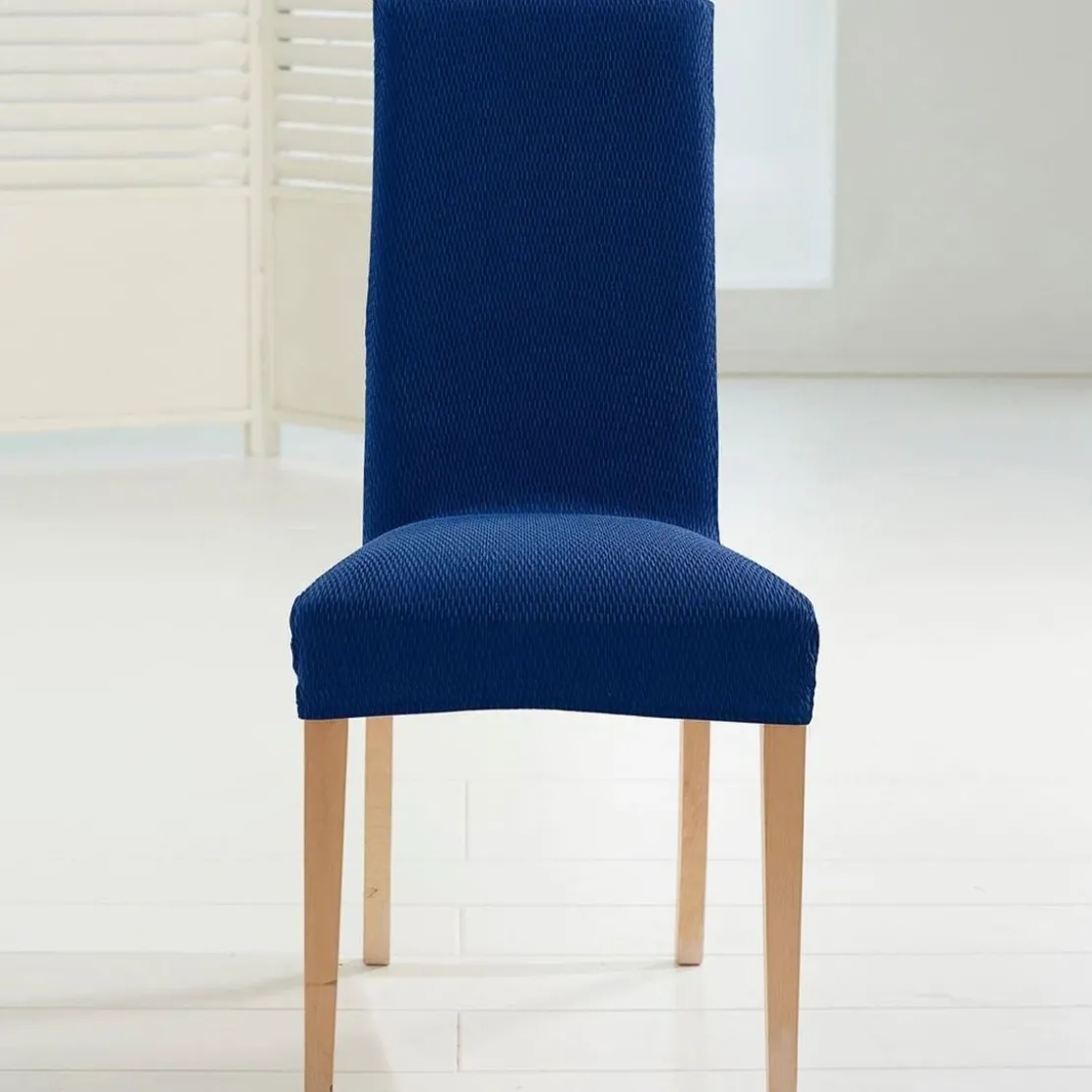 BecquetHousse de chaise extensible TUNEZ - Bleu roi