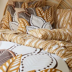 BecquetHousse de couette coton réversible NATURE FERTILE - beige