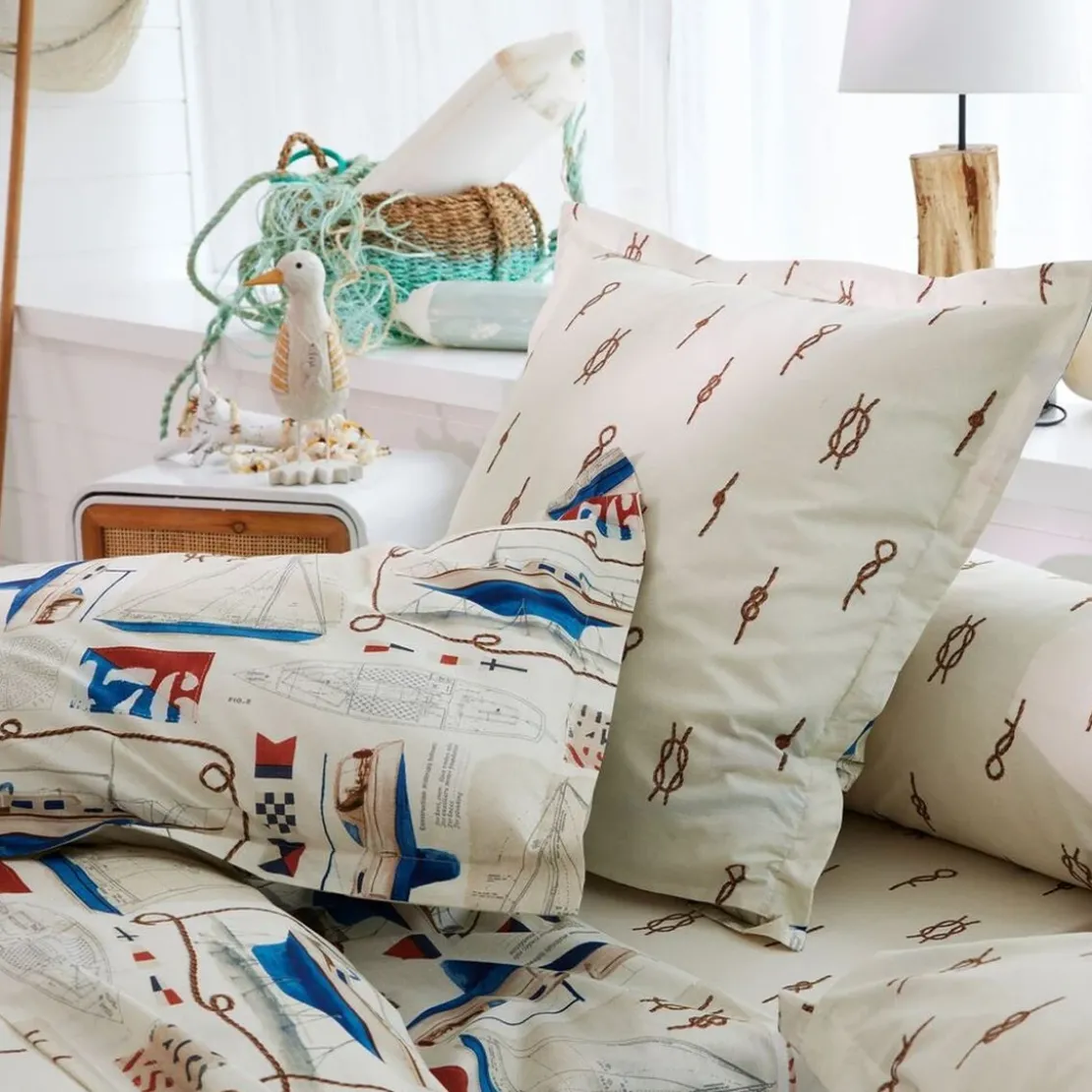 BecquetHousse de couette coton réversible AMARRER - beige