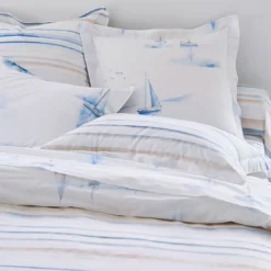 BecquetHousse de couette coton MAREE HAUTE - bleu