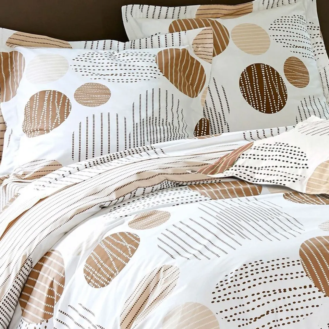BecquetHousse de couette coton écru à pois réversible - BAXLEY