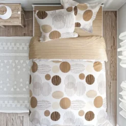 BecquetHousse de couette coton écru à pois réversible - BAXLEY