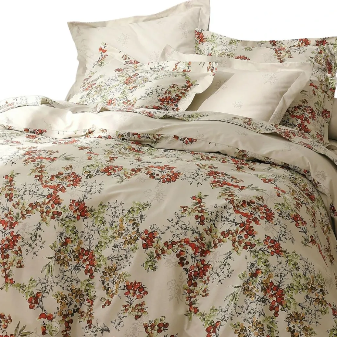 BecquetHousse de couette coton ANDJA - beigegrège