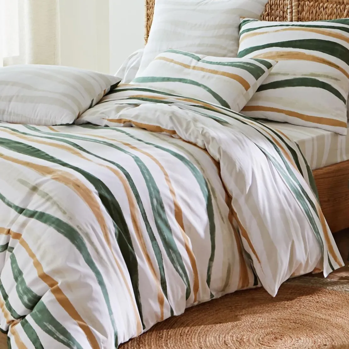 BecquetHousse de couette coton FLOFLO - beige