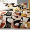 BecquetHousse de couette en coton réversible écru à motif graphique multicolore - CRAFT