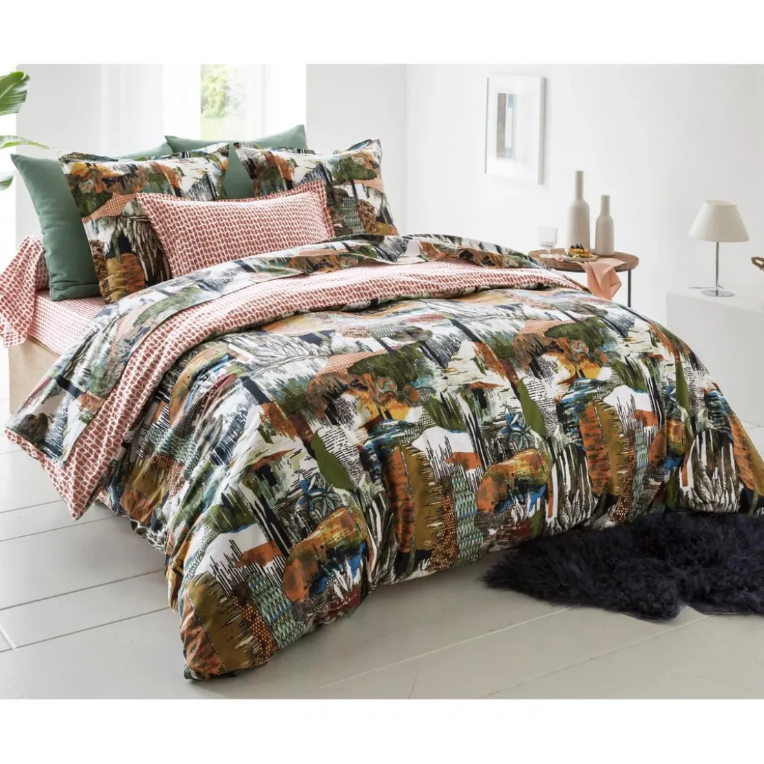 BecquetHousse de couette en coton réversible PATCHARBRE - multicolore