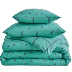 BecquetHousse de couette en coton lavé réversible MAX - menthe