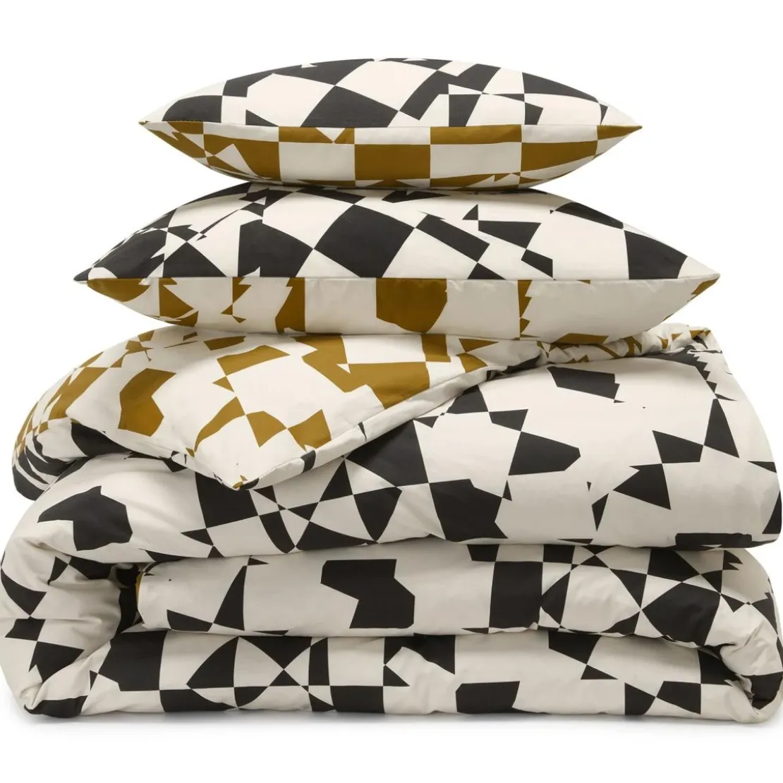 BecquetHousse de couette en coton DAMIERS - beige