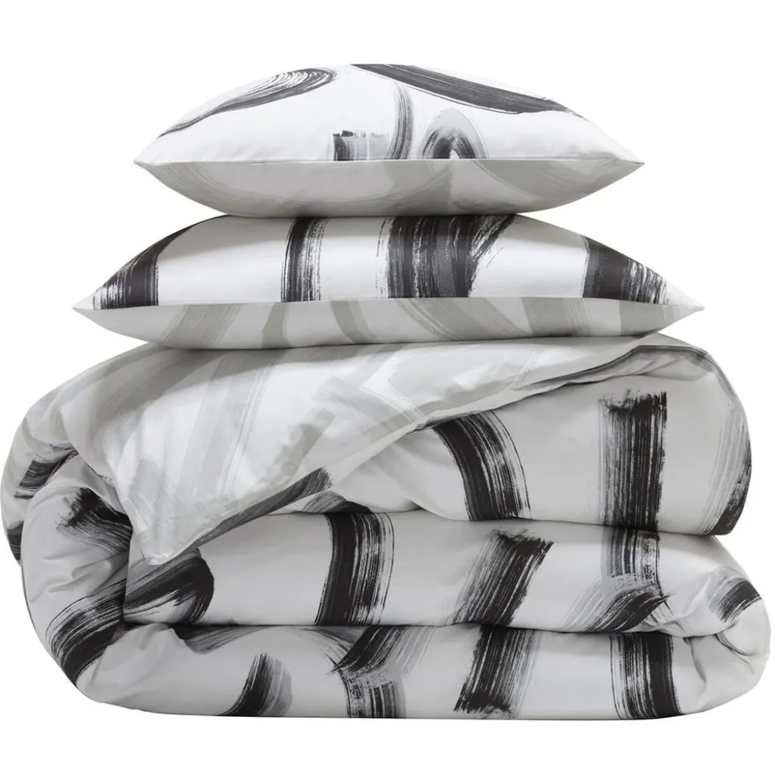 BecquetHousse de couette en coton réversible GALLERY style arty - noir/blanc