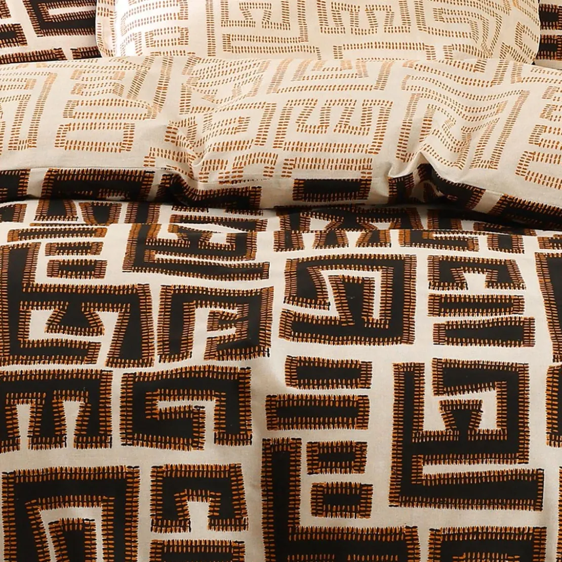 BecquetHousse de couette en coton beige - NAKUPENDA