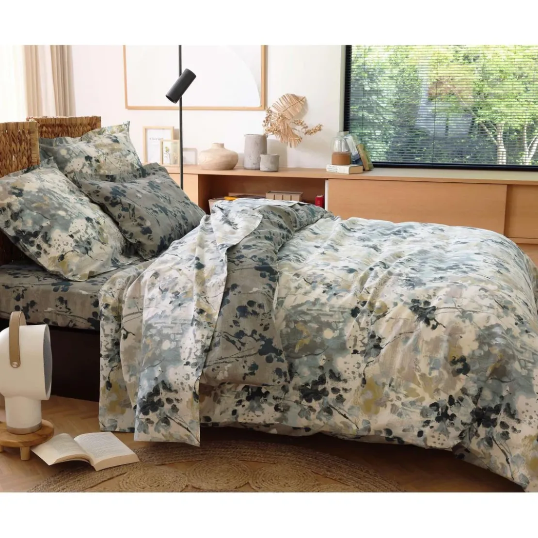 BecquetHousse de couette en coton réversible CYANO - taupe