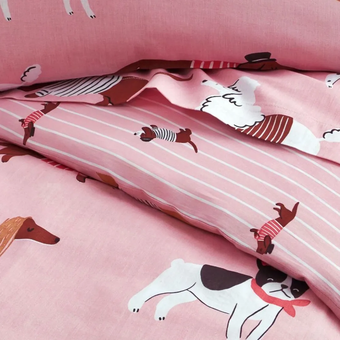 BecquetHousse de couette enfant en coton rose vieux rose - CHIEN CHIC