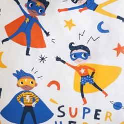 BecquetHousse de couette enfant en coton écru - SUPER HEROS