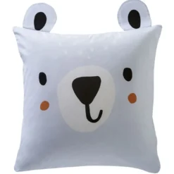 BecquetHousse de couette enfant en coton OURS - bleu