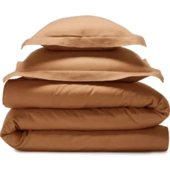 BecquetHousse de couette en lin uni Lauréat Caramel