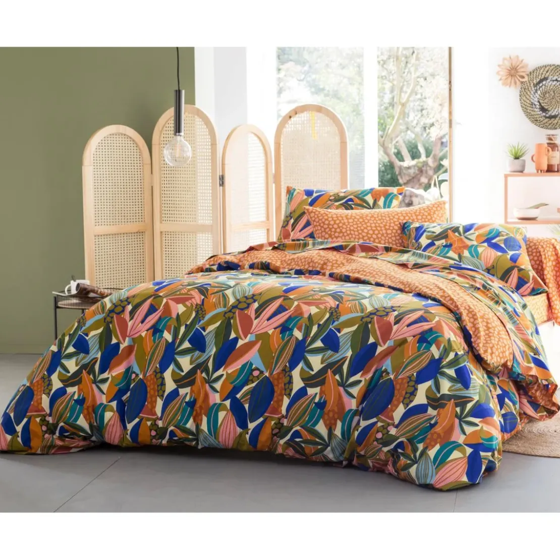 BecquetHousse de couette en percale de coton réversible MARCO - multicolore