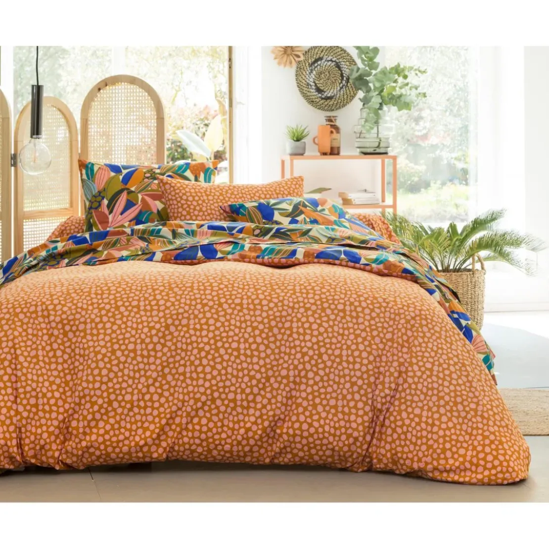 BecquetHousse de couette en percale de coton réversible MARCO - multicolore