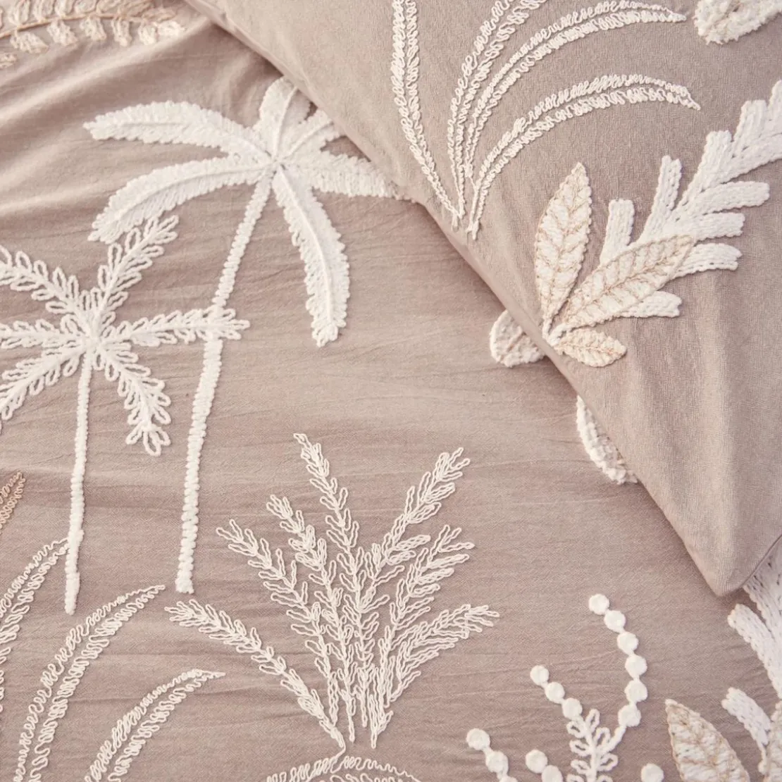 BecquetHousse de couette en percale de coton PORTE DU DESERT - gris