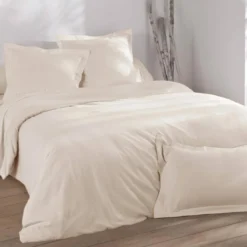 BecquetHousse de couette FLANELLE UNI - blanc craie