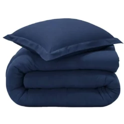 BecquetHousse de couette FLANELLE UNI - bleu encre