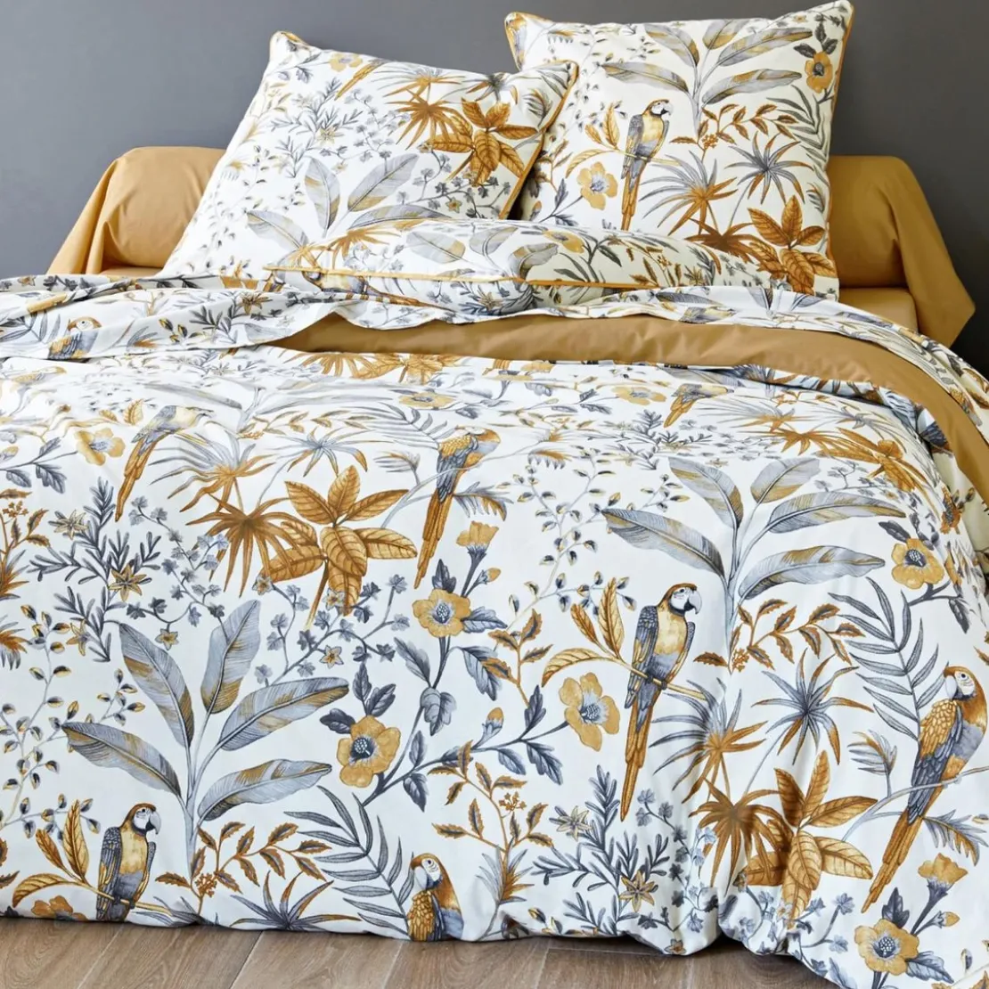 BecquetHousse de couette flanelle DR.YOUHOU réversible écru