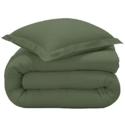 BecquetHousse de couette FLANELLE UNI - vert kaki