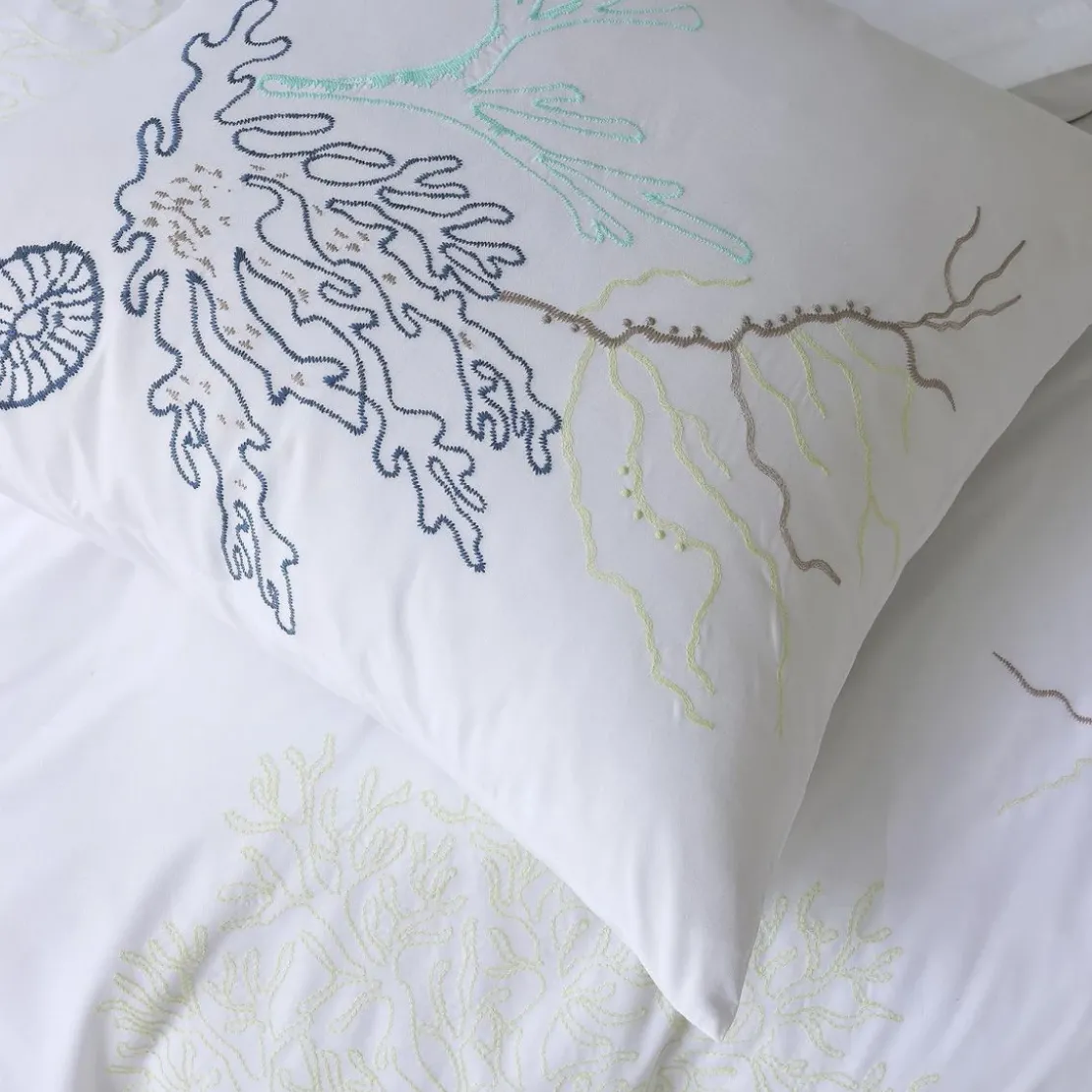 BecquetHousse de couette percale de coton RECIF - blanc