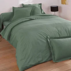 BecquetHousse de couette PERCALE DE COTON UNI - vert eucalyptus