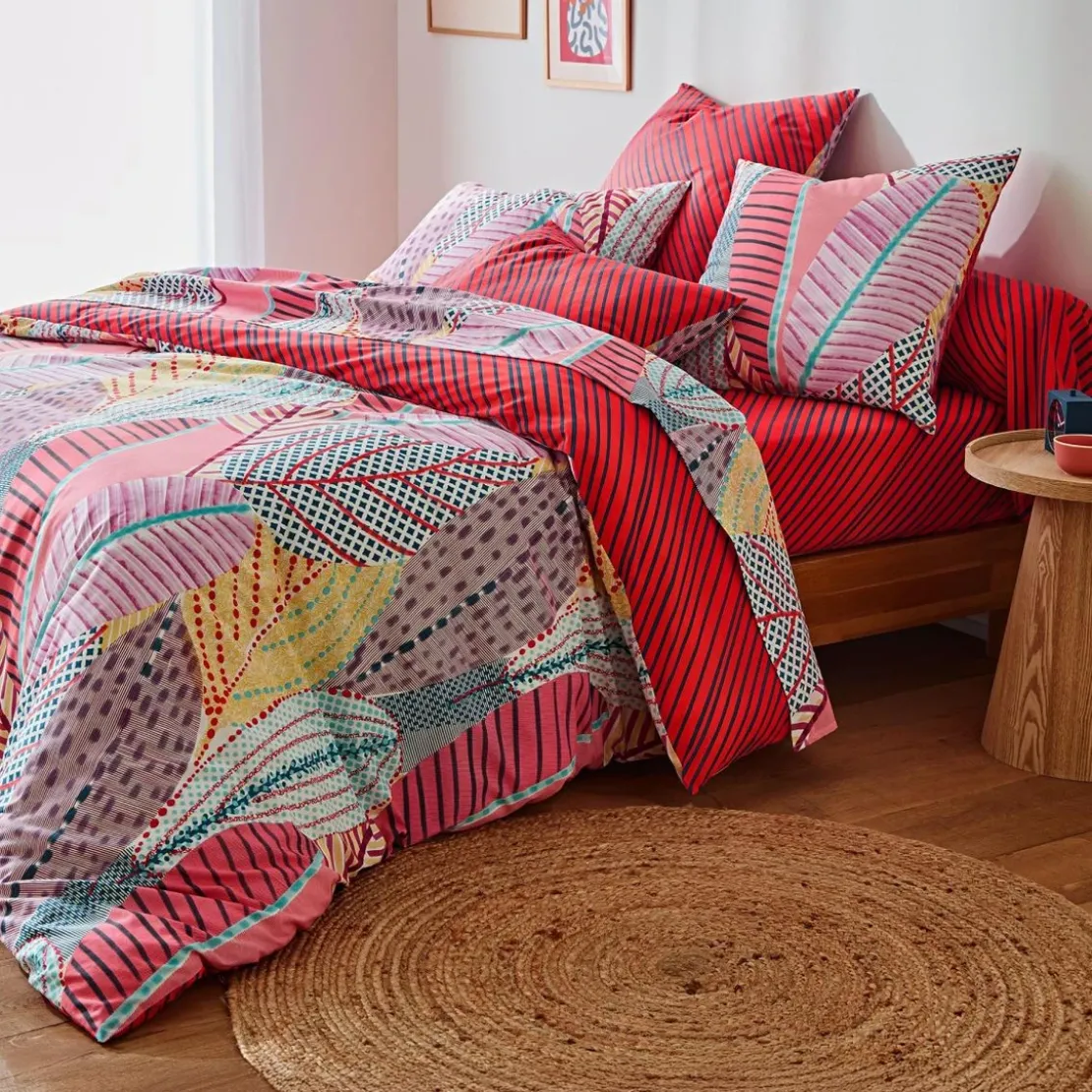 BecquetHousse de couette polycoton réversible multicolore motif graphique - SOFT POP
