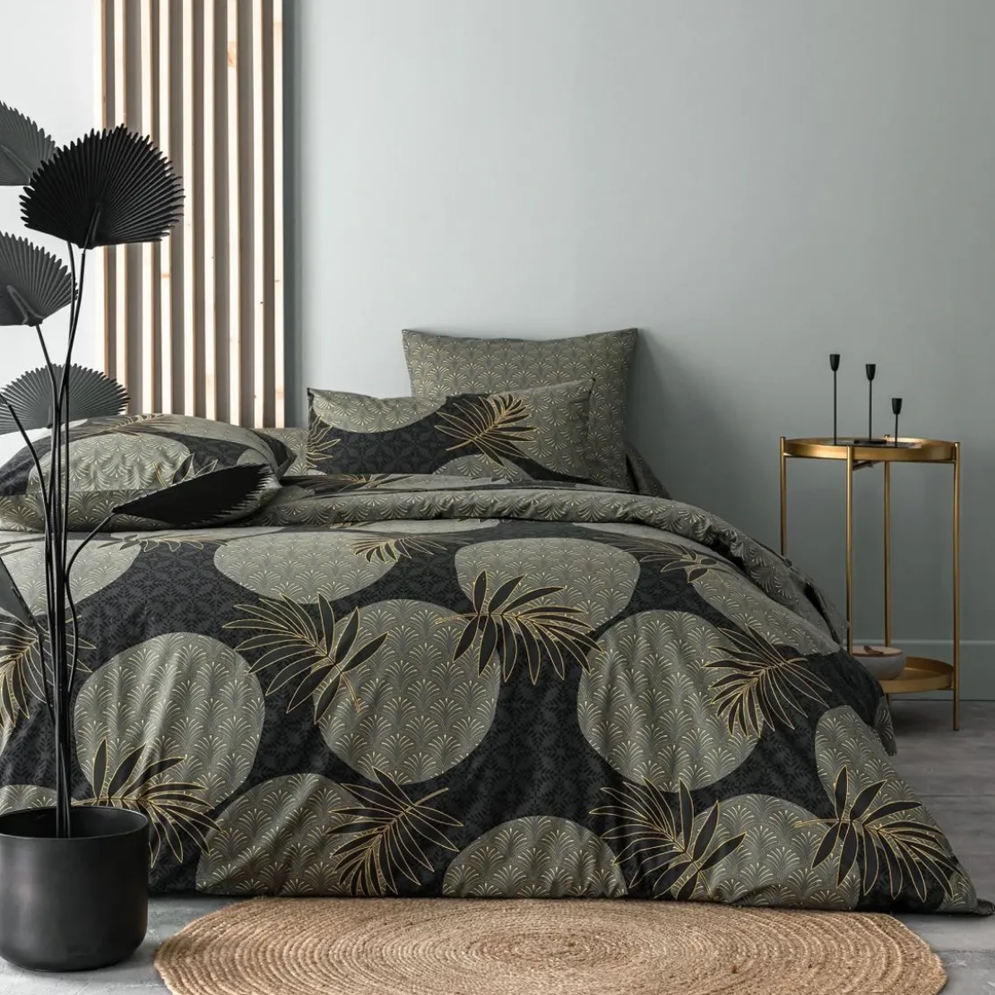 BecquetHousse de couette réversible en coton gris anthracite - BALTIA