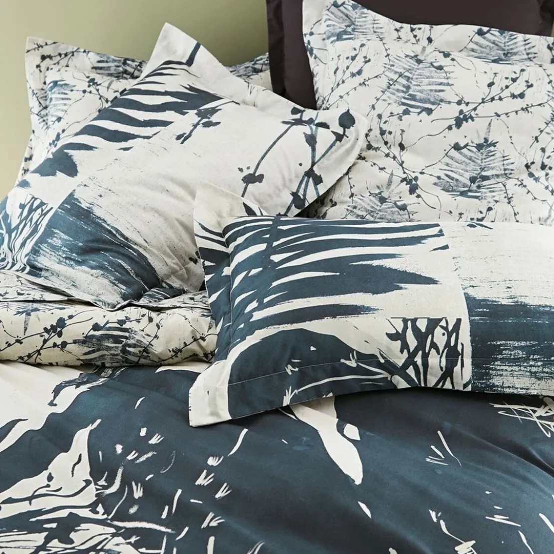 BecquetHousse de couette réversible en coton bleu nuit - CRÉPUSCULE