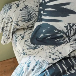 BecquetHousse de couette réversible en coton bleu nuit - CRÉPUSCULE