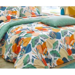 BecquetHousse de couette réversible en coton blanc - COCONUT