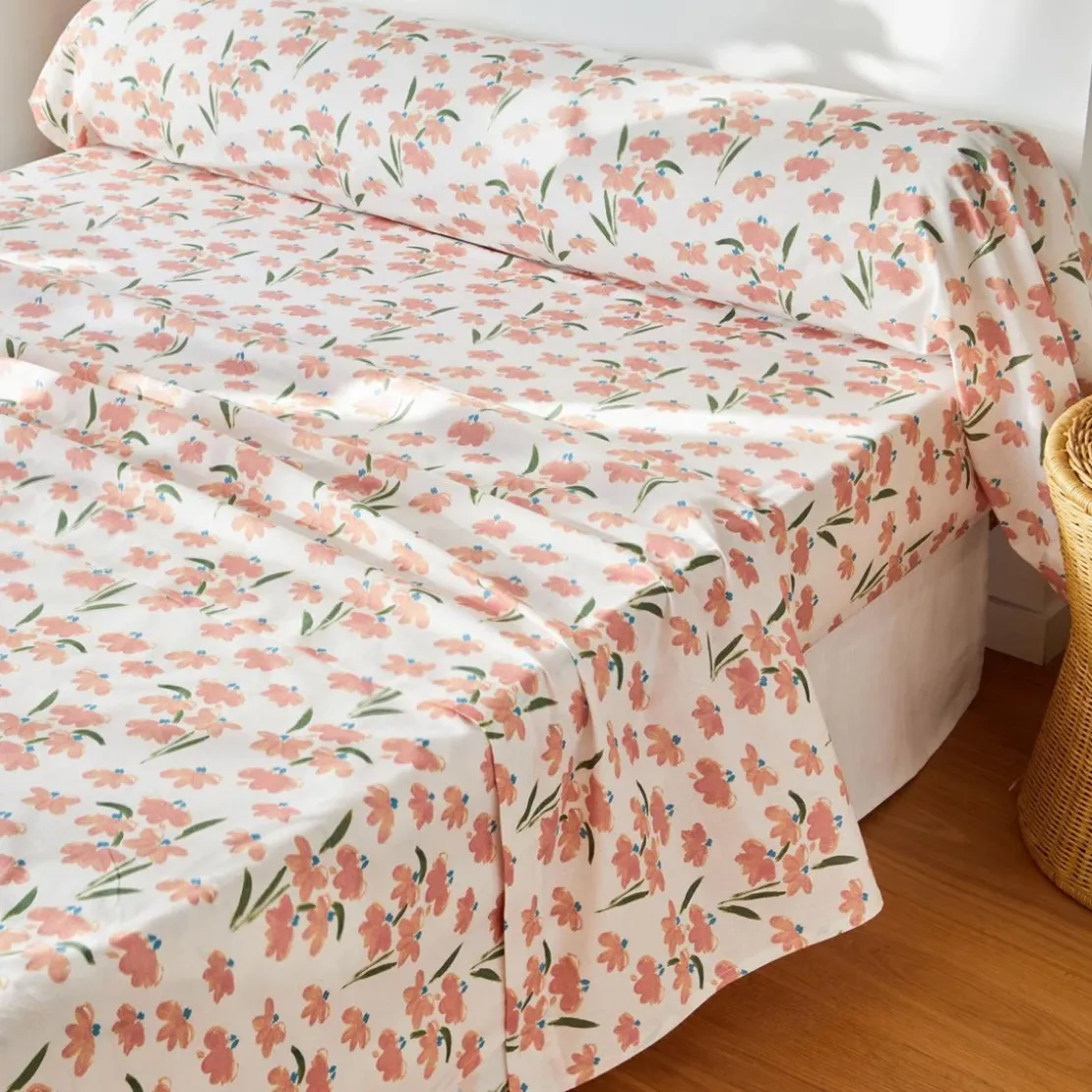 BecquetHousse de couette réversible en coton blanc - VIREVOLTANTE