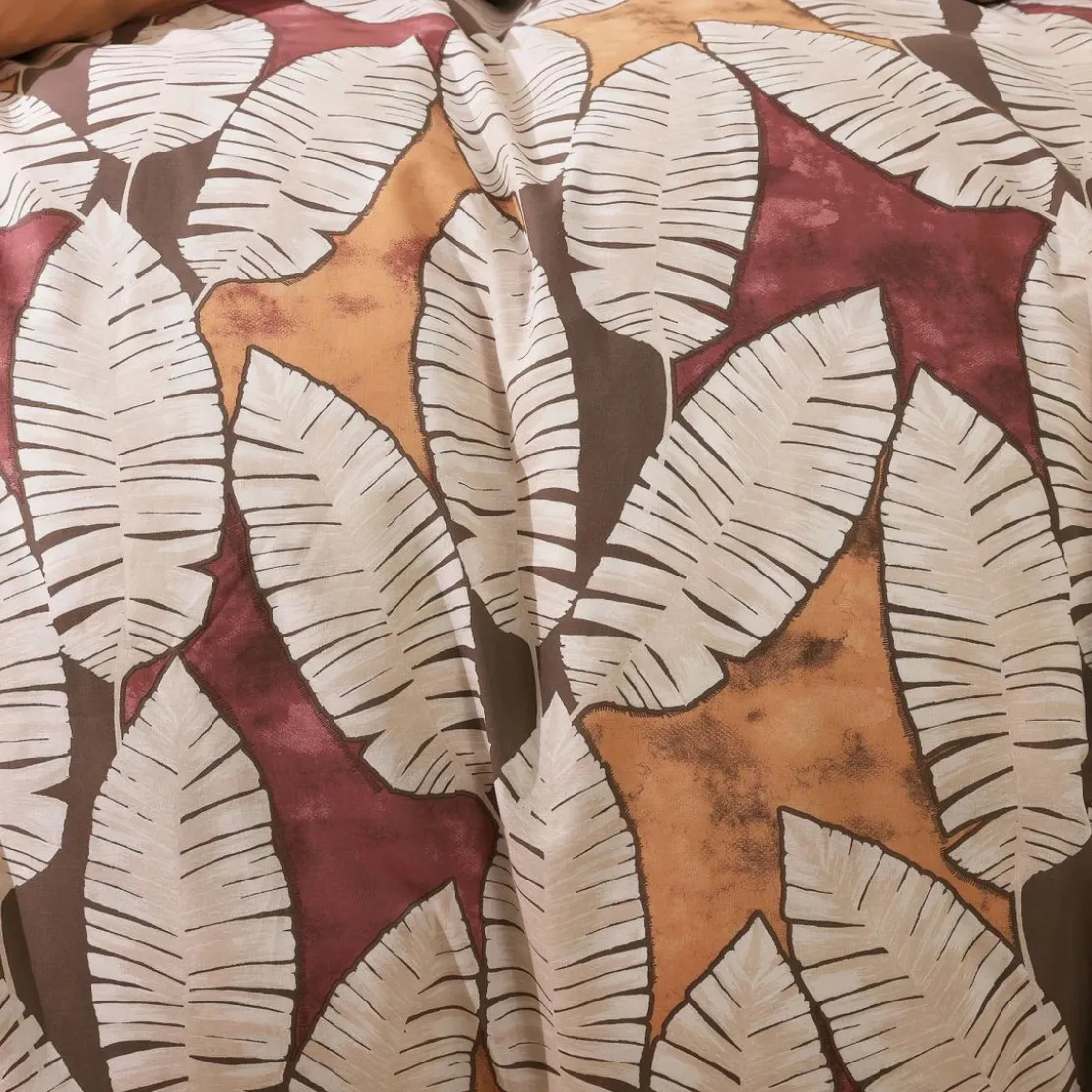 BecquetHousse de couette réversible en coton beige - PALME