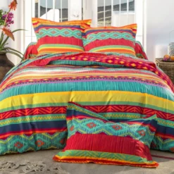 BecquetHousse de couette réversible en coton motifs ethniques multicolore - EL GRINGO