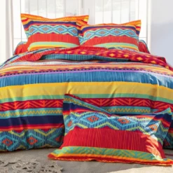 BecquetHousse de couette réversible en coton motifs ethniques multicolore - EL GRINGO