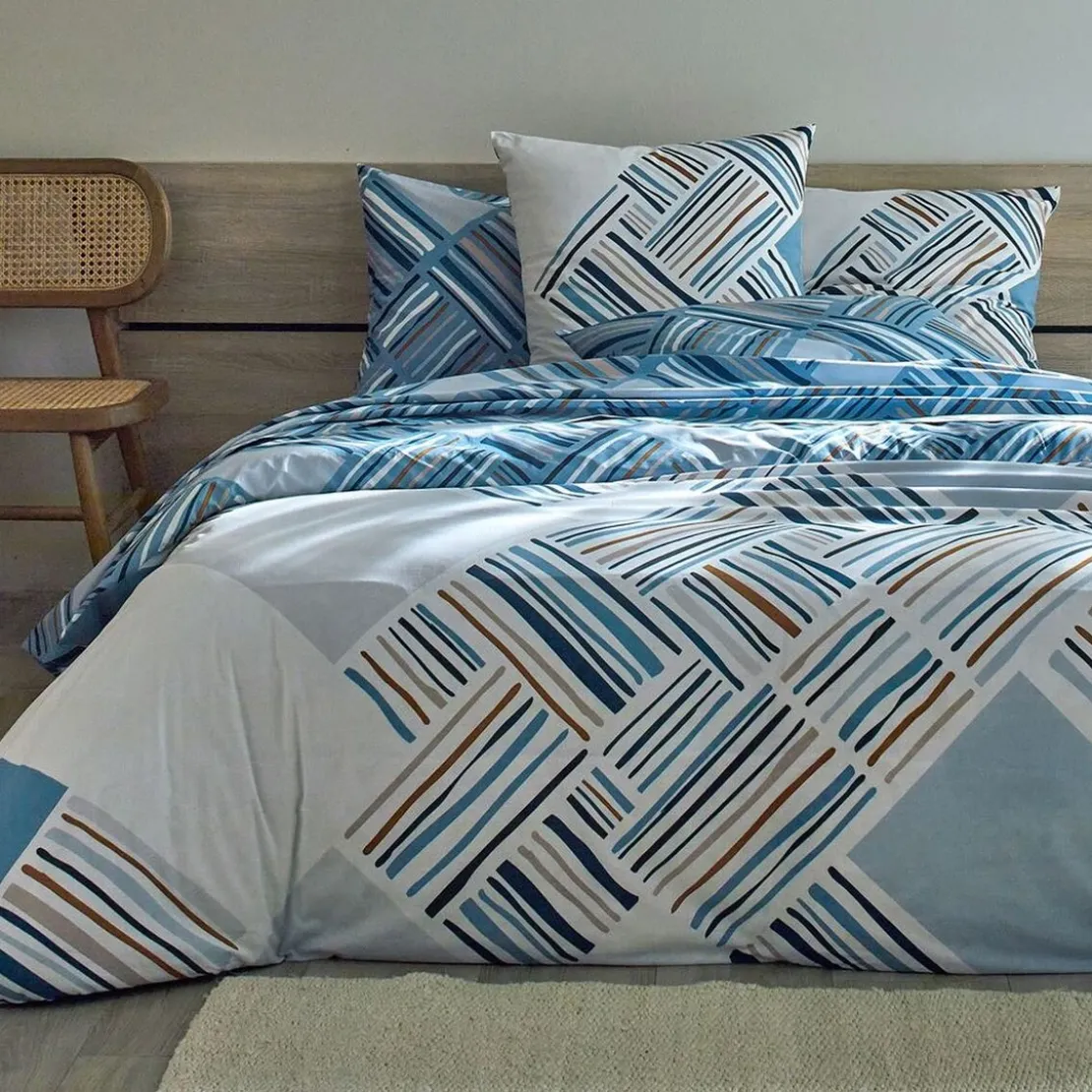 BecquetHousse de couette réversible en coton blanc - LIVIO