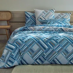 BecquetHousse de couette réversible en coton blanc - LIVIO