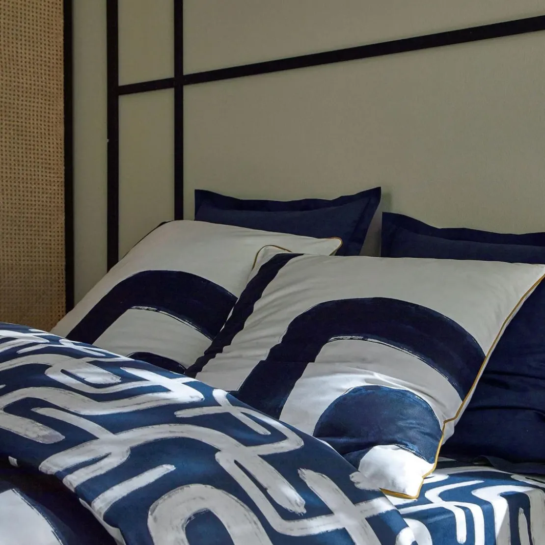 BecquetHousse de couette réversible en coton blanc - DEFERLANTE