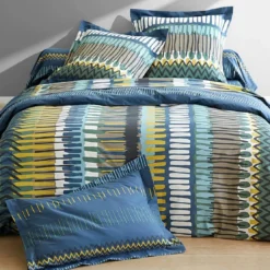 BecquetHousse de couette réversible en coton bleu - METISSE