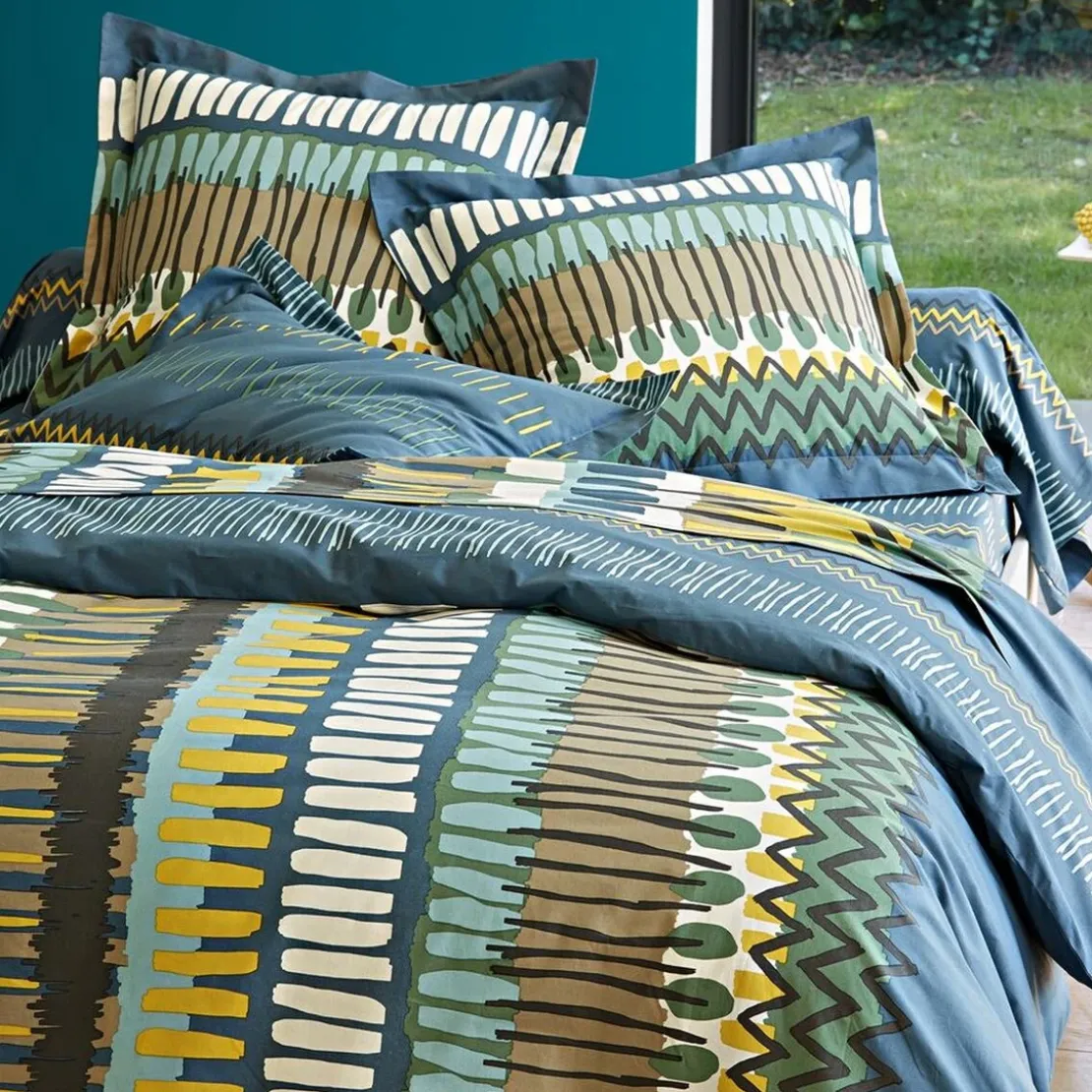 BecquetHousse de couette réversible en coton bleu - METISSE